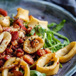 Simon Rimmer squid and bacon salad recipe on Sunday Brunch