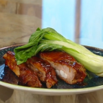 Tom Parker Bowles Lapsang Souchong tea smoked pork ribs with steamed bok choy recipe on Saturday Kitchen