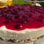 Phil Vickery cherry cheesecake with rich tea biscuits, maple syrup and honey recipe on This Morning
