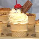 Juliet Sear ice cream surprise with chocolate and vanilla sponge recipe on This Morning
