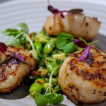 Simon Rimmer Scallops with Cucumber and Avocado Salad recipe on Sunday Brunch