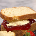 Juliet Sear scone-wiches with jam and clotted cream recipe on This Morning
