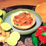 John Whaite butternut squash curry with a naan bread bowl recipe on Steph’s Packed Lunch