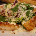 James Tanner crispy chicken with salad and ranch dressing recipe on James Martin’s Saturday Morning