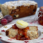 Phil Vickery plum cake with crumble topping and clotted cream recipe on This Morning