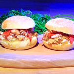 Ian and Henry’s pulled jackfruit sandwich with carrot crackling recipe on Steph’s Packed Lunch
