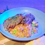 Simon Rimmer lamb chops with bean gratin recipe on Steph’s Packed Lunch