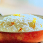 Jamie Oliver fluffy coconut rice with saffron, milk and lemon recipe