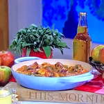 Clodagh Mckenna sausage with apple and cider casserole recipe on This Morning