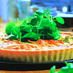 Ainsley Harriott hot smoked trout and watercress tart recipe on Ainsley’s Good Mood Food