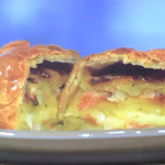 Calum Franklin tartiflette pie with potatoes, pancetta and cheese recipe on Sunday Brunch