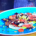 Jose Pizarro warm Spanish steak salad with chicory and flaked almonds recipe on James Martin’s Saturday Morning