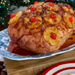Phil Vickery Christmas ham showstopper with pineapple, cherries, bubble and squeak recipe on This Morning