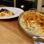 James Martin caramelised rice pudding with spiced prunes and brandy recipe on James Martin’s Saturday Morning
