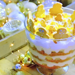 Ainsley Harriott triple layered spiced rum pear and ginger trifle recipe on Ainsley’s Christmas Good Mood Food