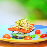 Gino D’Acampo Acciaroli vegetable stack with aubergine, courgette and rosemary recipe on Gino’s Italian Family Adventure