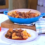 James Martin chicken casserole with waffles (hunters chicken) recipe on This Morning