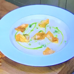 James Martin celeriac soup with curry powder, vanilla and herb oil recipe on James Martin’s Saturday Morning