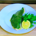 James Martin pesto crusted plaice with lemon and watercress recipe on James Martin’s Saturday Morning