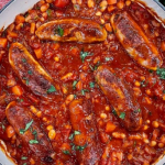 Jack Monroe sausage and bean casserole with moonshine recipe to feed a family for 31p on This Morning