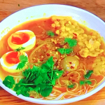 Rangoon Sisters mohinga fish noodle soup with pilchards and crispy crackers recipe on James Martin’s Saturday Morning