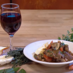 Simon Rimmer beef bourguignon with carrots, mushrooms and red wine recipe on Steph’s Packed Lunch