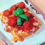 Angelo Coassin carnival lasagne with meatballs on Sunday Brunch