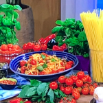 Clodagh Mckenna linguine puttanesca pasta with capers and olive recipe on This Morning