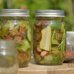 Marcus Wareing rhubarb pickle with fennel, dill and pepper corns recipe Marcus Wareing’s Tales from a Kitchen Garden