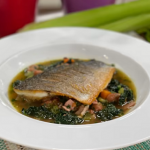 Jun Tanaka fish Friday feast with sea bream, basil pesto and a winter minestrone recipe on This Morning