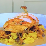 James Martin Chicken with Mushroom Sauce and Tagliatelle Pasta recipe on James Martin’s Saturday Morning