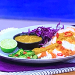 Shivi Ramoutar chicken katsu curry with pickled cucumber recipe on This Morning