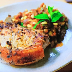 Ainsley Harriott caponata with fennel and cacao rubbed pork recipe on Ainsley’s Good Mood Food