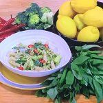 Freddy Forster broccoli pesto penne pasta recipe on Steph’s Packed Lunch