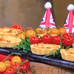 Clodagh Mckenna street party finger food with mini quiche Lorraine recipe on This Morning
