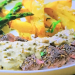 Ainsley Harriott peppered steak with a peppercorn sauce with rosemary oven chips recipe on Ainsley’s Good Mood Food