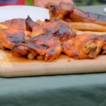 Amina’s BBQ chicken with ribs and sweet potato wedges on Eat Well For Less?