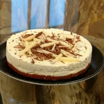 Matt Tebbutt cookie dough cheesecake with chocolate and vanilla recipe on Saturday Kitchen