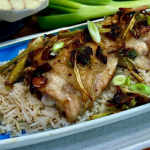 Kwoklyn Wan Cantonese chicken thighs with spring onion fried rice recipe on Steph’s Packed Lunch