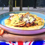Simon Rimmer coronation chicken wrap recipe on Steph’s Packed Lunch