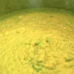 Hugh Fearnley Whittingstall lentils and peas soup with fresh turmeric and ginger recipe on River Cottage Revisited