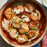 Nadiya Hussain oven roasted onion curry with spiced tomato and tamarind sauce recipe