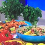 Shivi Ramoutar harissa prawns with couscous recipe on This Morning