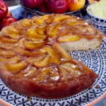Juliet Sear upside down cake with nectarines and cream recipe on This Morning