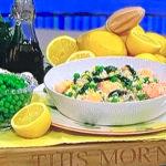 Michela Chiappa autumnal risotto with salmon, peas and lemon recipe on This Morning