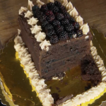 Alysia Vasey Chocolate with Beer and Blackberries Cake recipe on James Martin’s Saturday Morning