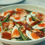 Mary Berry hot smoked salmon, wild rice and asparagus salad with lemon dressing recipe on Mary Berry: Cook and Share