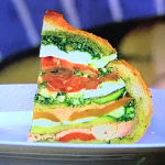 James Martin Salmon and Roasted Vegetable Muffalata Sandwich recipe on James Martin’s Saturday Morning