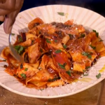 Jamie Oliver sausage pappardelle with fennel seeds and fresh lasagne sheets recipe on The One Show