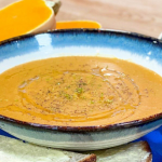 John Whaite butternut squash and lentils soup recipe on Steph’s Packed Lunch